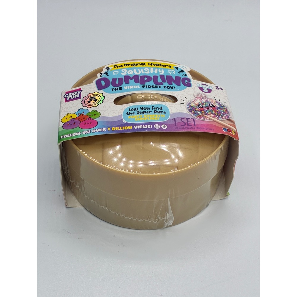 SEALED Crazy Fun Mystery Squishy Dumpling Viral Fidget Toy Series 3 Tan